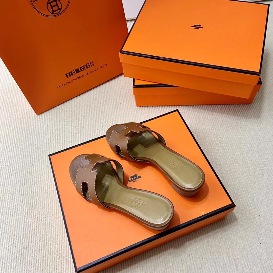 에르메스 올수공 오아시스 슬리퍼 샌들 스위프트 38